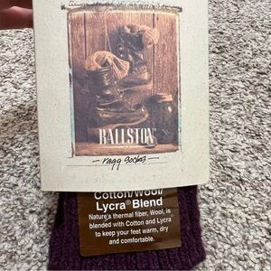 Ballston Ragg Socks in Purple Size Medium Made in USA